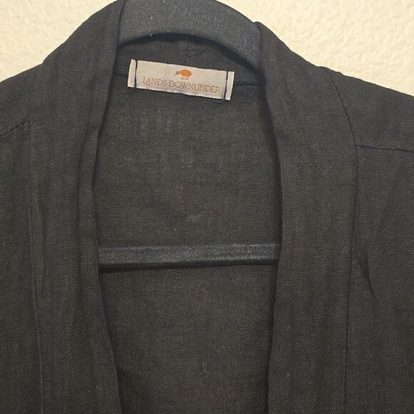 Lands downunder linen open cardigan size large - Picture 2 of 7